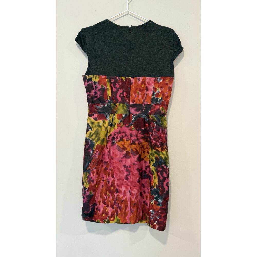 Trina Turk L.A Women's Mock Strapless Watercolor Dress Size 6 Wool / Silk 1716 - Picture 7 of 9